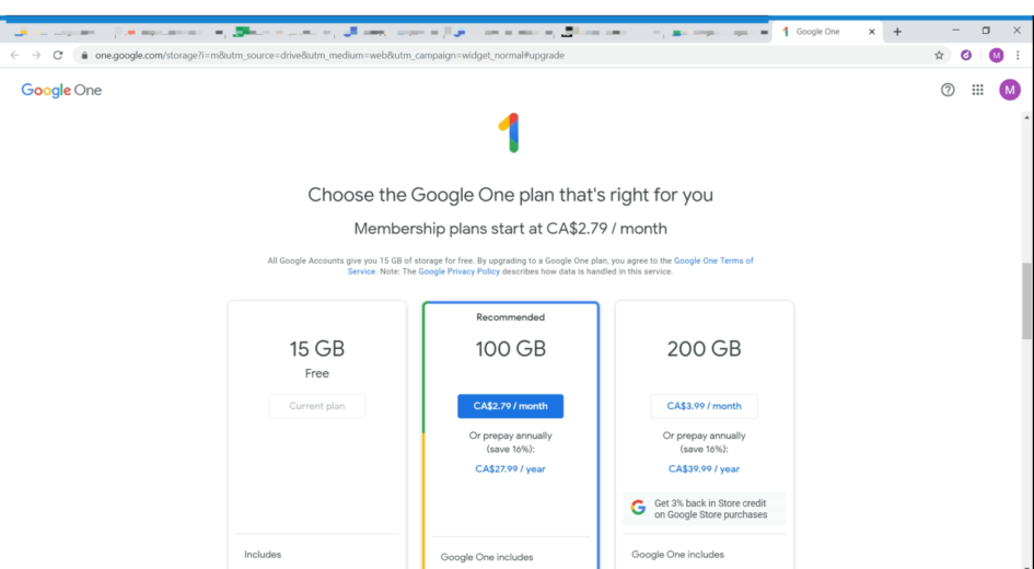personal storage costs